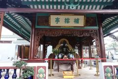 Burong Pavilion at the Temple of the Six Banyan Trees, historic Chinese pagoda with ornate wooden architecture