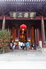 Hall in the Temple of the Six Banyan Trees with intricate architecture and decorative elements