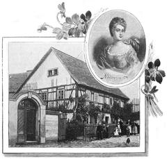 Illustration of traditional European village life with people and animals