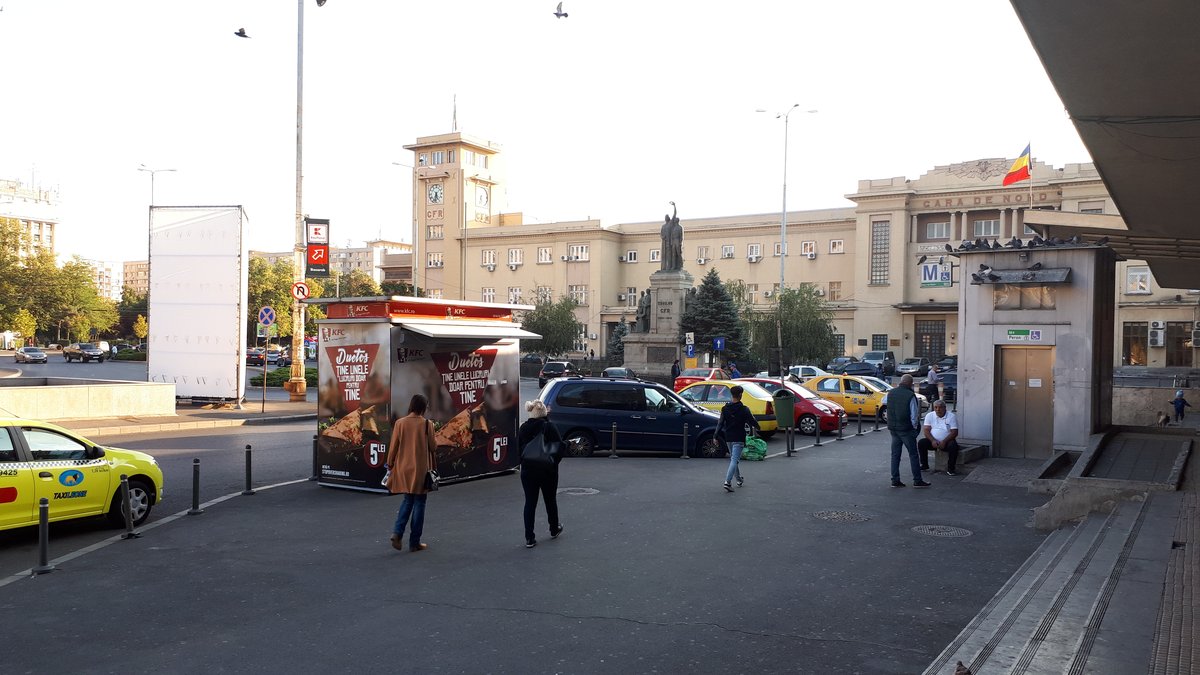Gara de Nord train station in Bucharest with modern trains and platforms