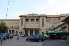 Bucharest North Railway Station exterior view in Romania