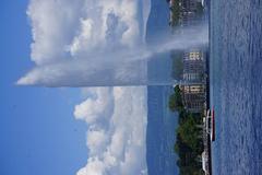 Jet d'eau fountain in Geneva in May 2024