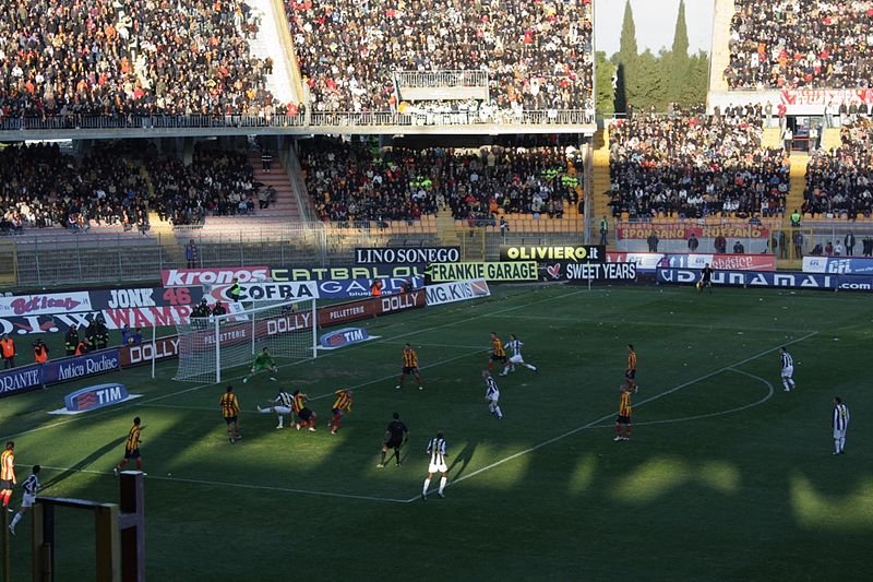 US Lecce vs Juventus football match at Via del Mare Stadium in Lecce, Italy