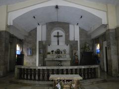 Nuestra Señora de Salvacion Shrine in front of the commemorative Cenotaph for Filipino delegates to the 11th World Scout Jamboree who died in a plane crash, located in Manila North Cemetery, City of Manila