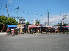 Camachile pedestrian overpass and Metro Manila Skyway in Quezon City, Philippines