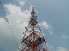 ABS-CBN Broadcasting Center with Millennium Transmitter tower and Eugenio Lopez, Jr. Communications Center along Mother Ignacia Avenue and Sgt. Esguerra Avenue in Quezon City