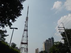 ABS-CBN Broadcasting Center and Eugenio Lopez Jr. Communications Center along Mother Ignacia Avenue in Quezon City with Millennium Transmitter Tower visible