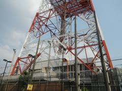 ABS-CBN Broadcasting Center and Eugenio Lopez Jr. Communications Center aerial view in Quezon City showing Mother Ignacia Avenue, Sgt. Esguerra Avenue, and Eugenio Lopez Avenue at Barangay South Triangle