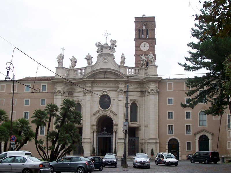 Exterior view of Basilica di Santa Croce in Gerusalemme in Rome