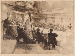 Wiener Philharmoniker etching by Ferdinand Schmutzer 1926