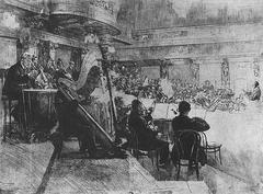 Vienna Philharmonic Orchestra rehearsal with conductor Felix von Weingartner