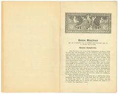 Antique concert programme pages 2-3 for the world premiere of Anton Bruckner's Symphony No. 9 performed on February 11, 1903, in the Great Hall of Musikverein Vienna