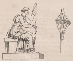 Ancient Greek vase illustrating Colus