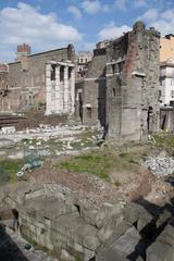 Forum of Augustus ancient Roman ruins in Rome Italy