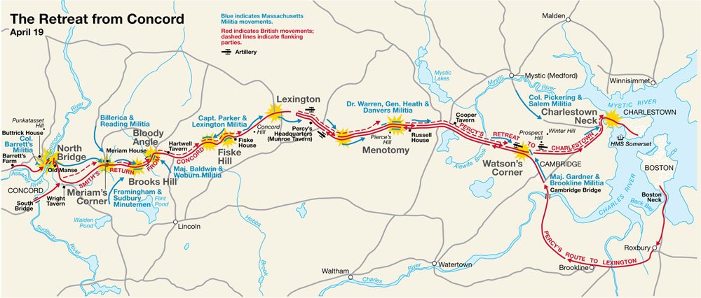 Minute Man National Historical Park Battle Map