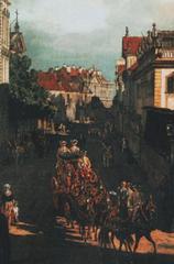 Historic view of Ulica Miodowa street in Warsaw in 1777