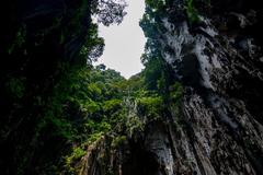 Karst formations inside the Batu Caves