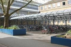 Bike and Ride parking area with approximately 300 bicycle stands at Karlsruhe Central Station