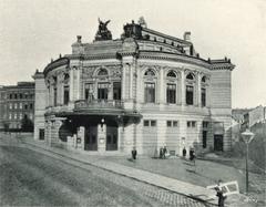 Historic Raimund Theater facade in Vienna around 1898