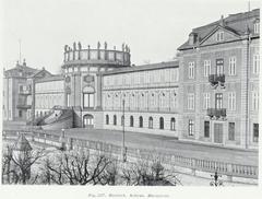 Biebrich Schloss Rheinfront, view of the historic palace by the river