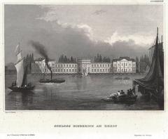 Schloss Biberich am Rhein, historic castle on the Rhine river