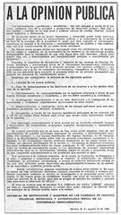 Academic and student community statement at La Ibero university