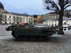 Exterior view of the Swedish Army Museum building in Östermalm, Stockholm