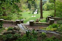 Entrance gate of Morris Arboretum in Chestnut Hill Philadelphia