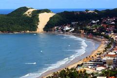 View of Morro do Careca dune at Ponta Negra beach in Natal, Brazil