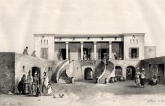 Signare Anna Colas house in Goree painted by d'Hastrel de Rivedoux in 1839