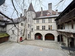 View of the main building and the staircase tower
