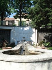 Historic fountain at Gül Baba Tomb in Budapest