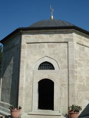 Gül Baba Türbesi mausoleum in Budapest with blue sky