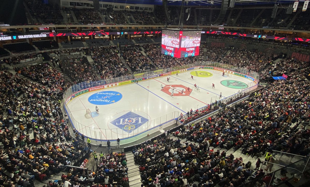 CHL semi-final hockey match between Sparta Praha and Färjestad Karlstad at O2 Arena Prague