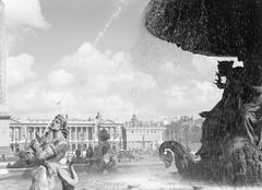 Historic fountain at Place de la Concorde Paris 1935