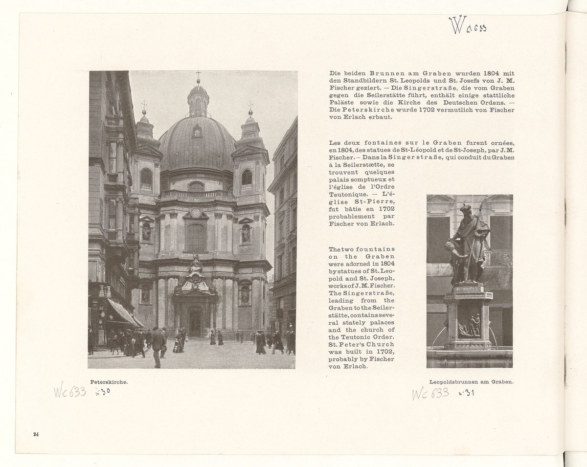 Vintage black and white photograph of Vienna cityscape and its surroundings from 1912