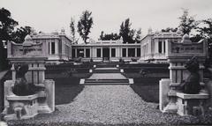 Early view of the Cham Sculpture Museum in Da Nang with EFEO and Chams antiques section panels