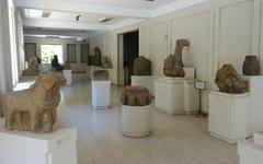 Cham sculpture inside Museum of Cham Sculpture in Da Nang Vietnam