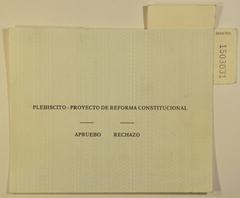 Original 1989 Chilean constitution document during Augusto Pinochet military regime