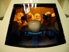 Apollo crew cabin model on display