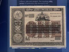 1860 One Pound bank note protected against photographic forgery