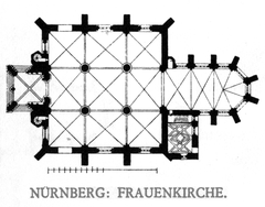 DeHio's Footplan of Frauenkirche in Nürnberg turned by 90 degrees