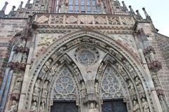 Church of Our Lady Gothic architecture in Nuremberg Bavaria Germany