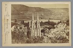 Historic view of Ritterstrasse 903 above the market in Marburg, Germany, circa 1850-1900