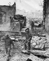 U.S. troops fighting in the Walled City, Manila during World War II