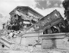 Ruins of the National Assembly building in Manila after complete demolition during wartime