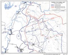 US Sixth Army advancing near Manila during February to March 1945 World War II campaign