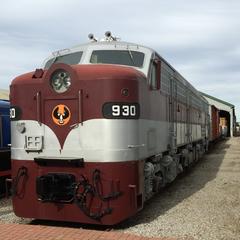 Former South Australian Railways diesel locomotive no 930 at National Railway Museum in Port Adelaide