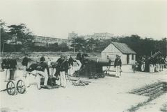 Austro-Hungarian Artillery unit drilling at Viennese Arsenal 1898