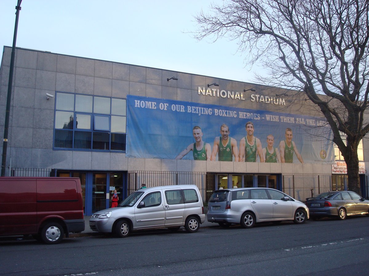 Exterior view of National Stadium in Dublin, Ireland